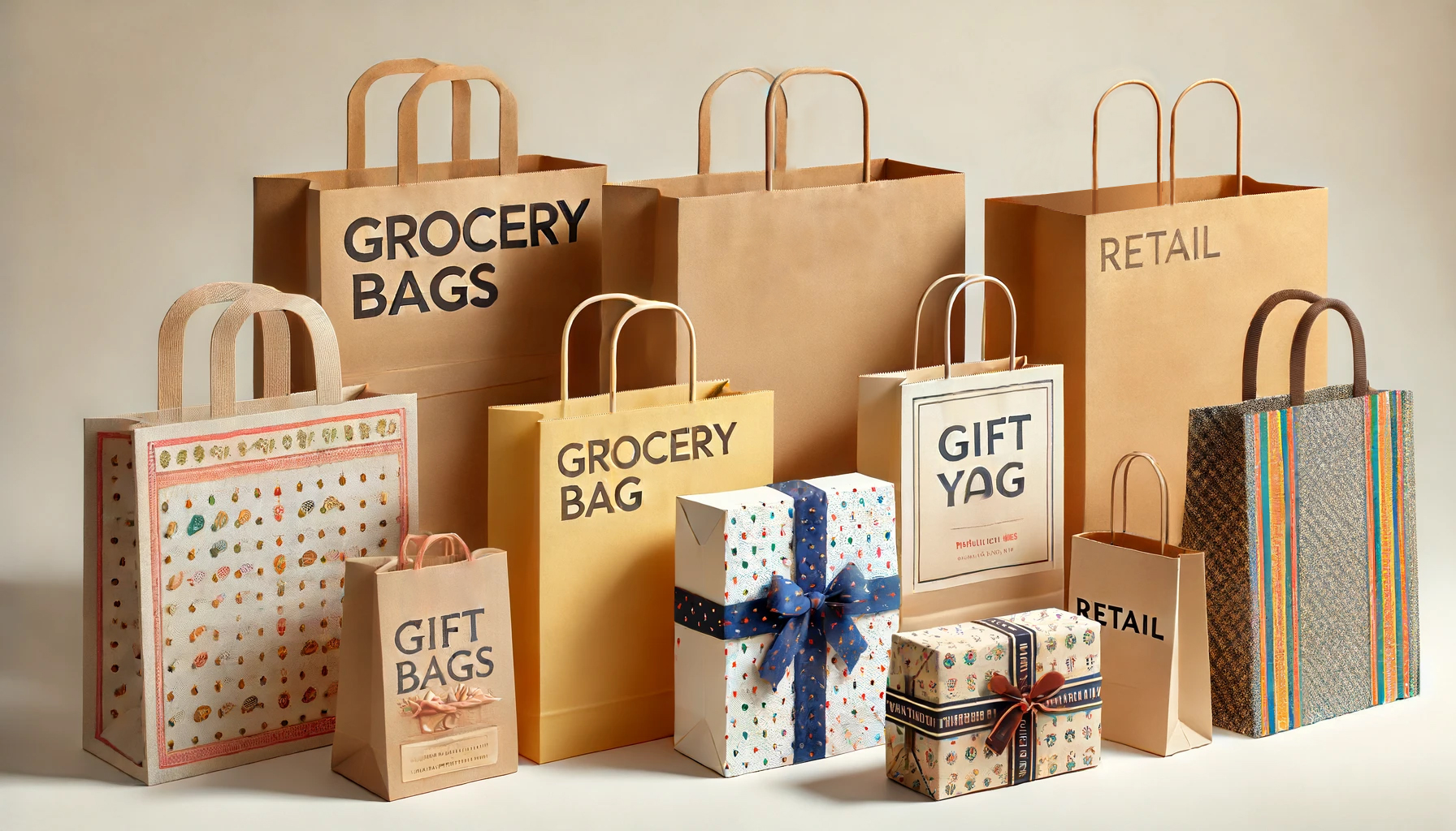 grocery bags_ gift bags_ and retail bags