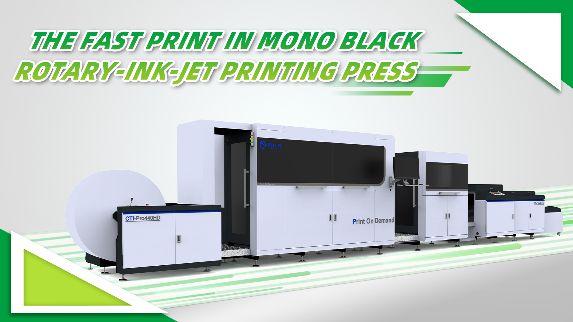 The Fast Print In Mono Black Rotary-Ink-Jet Printing Press