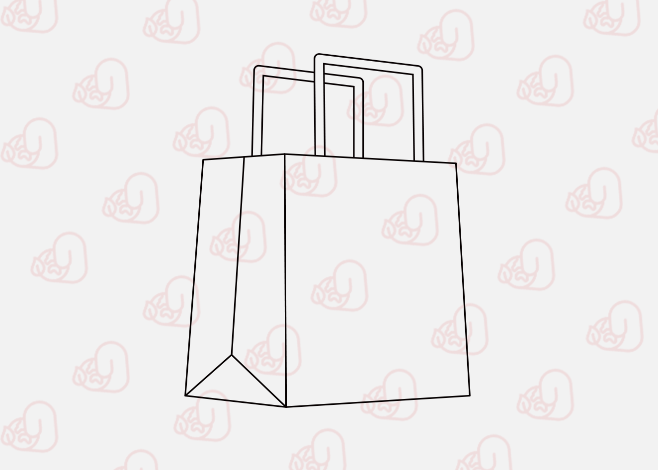 Bag de hârtie cu mâner plat2x