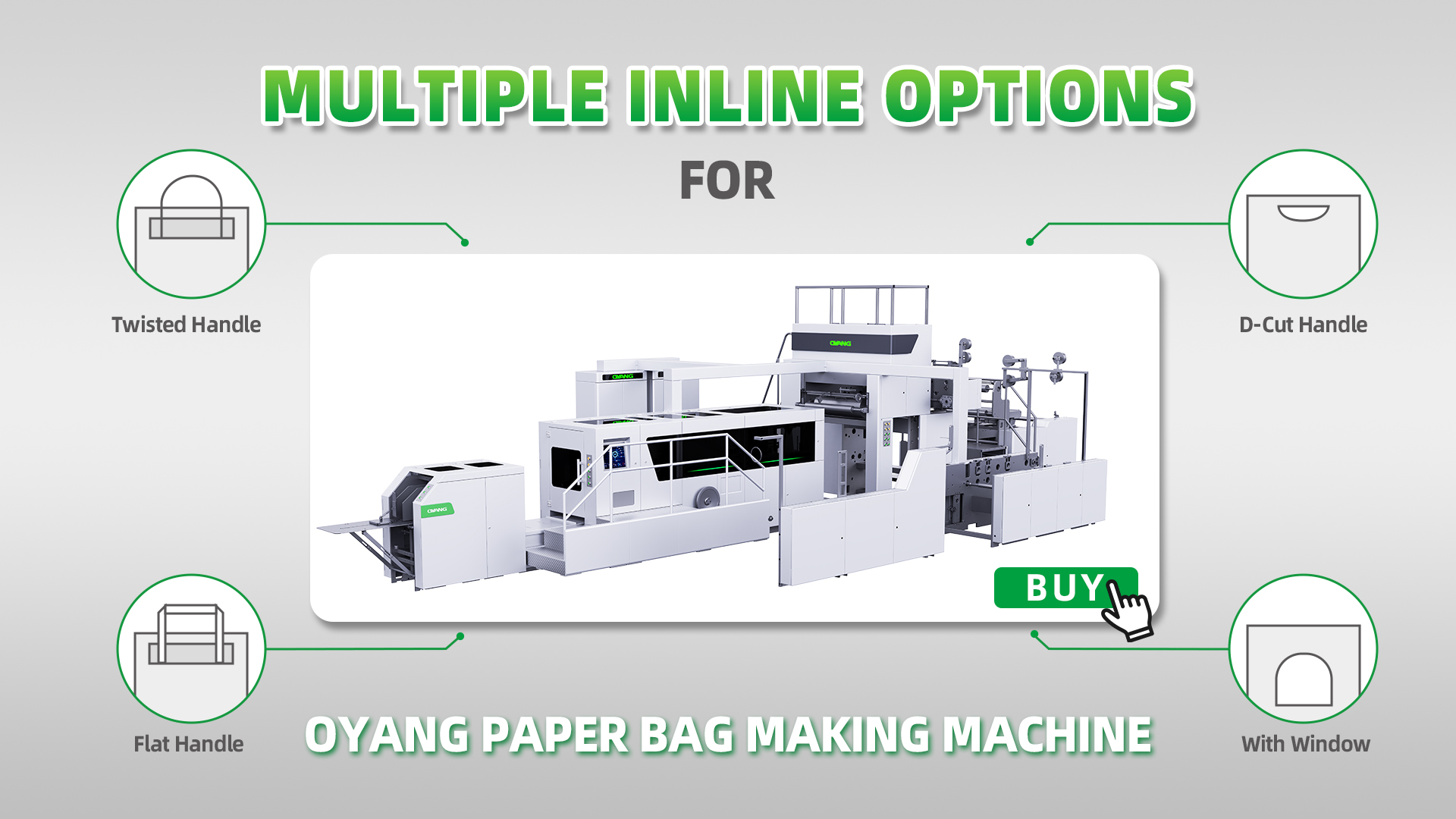 Multiple Inline Options For OYANG Paper Bag Making Machine 