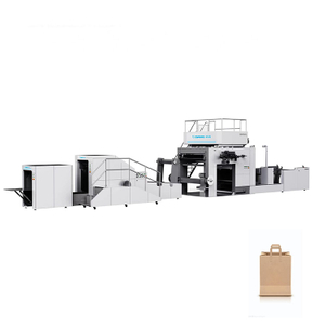 Automatic Roll-fed Square Bottom Paper Bag Machine with Flat Handle