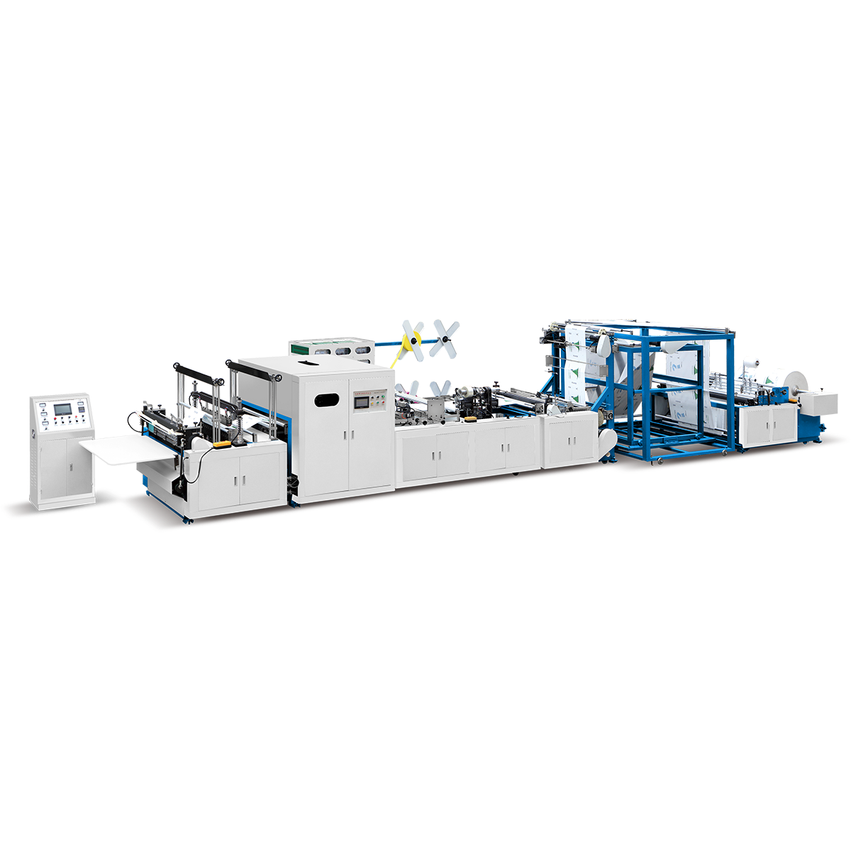 OYANG 15 XB-700/800 Nonwoven 5-in-1 Bag Making Machine with Online Handle Attachment